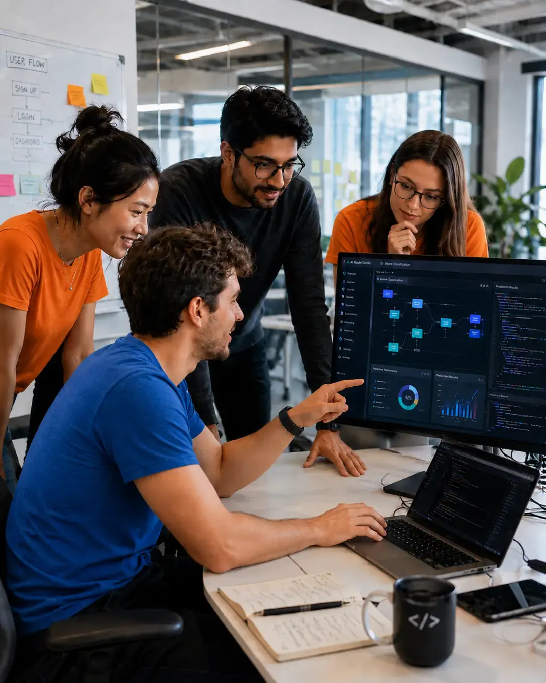 Tech.us team collaborating